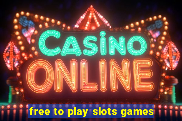 free to play slots games