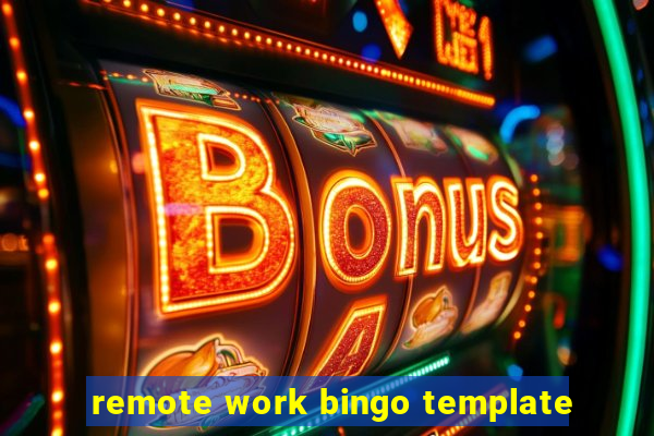 remote work bingo template