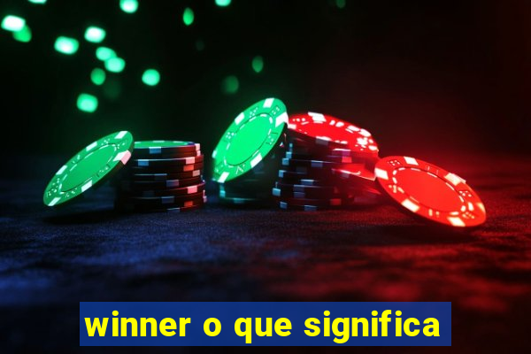 winner o que significa