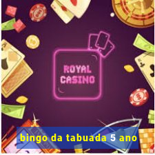 bingo da tabuada 5 ano