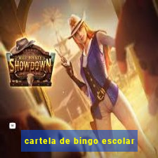 cartela de bingo escolar