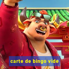 carte de bingo vide