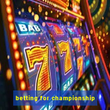 betting for championship