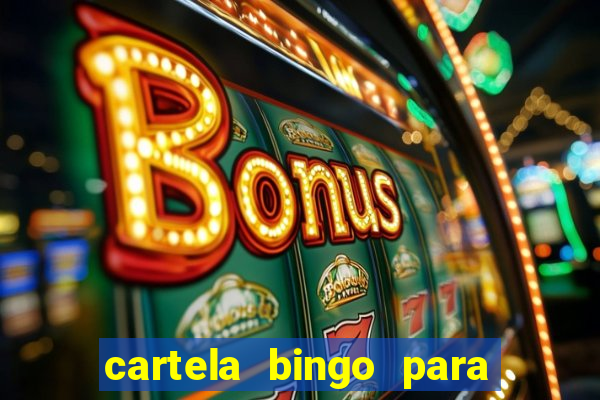 cartela bingo para cha de cozinha imprimir gratis