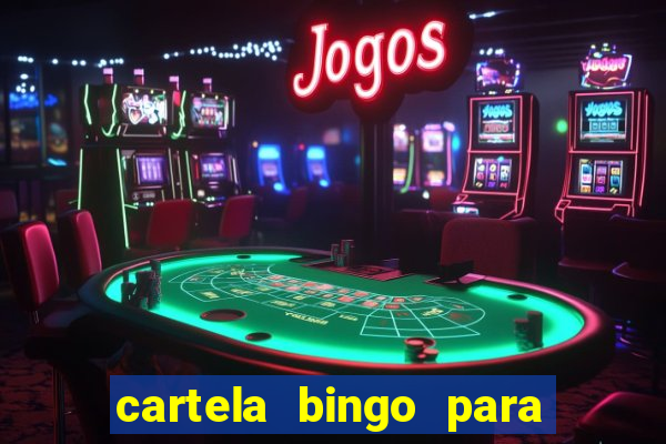 cartela bingo para cha de cozinha imprimir gratis