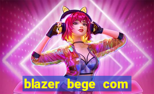 blazer bege com calça preta