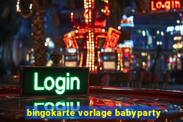 bingokarte vorlage babyparty