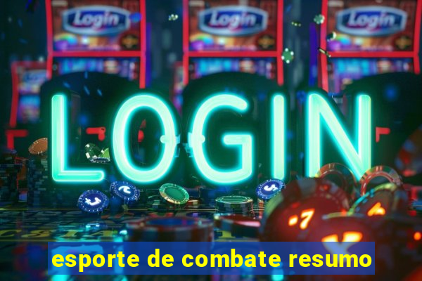 esporte de combate resumo