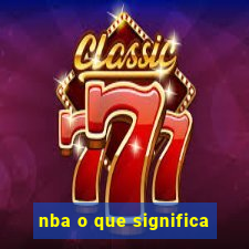 nba o que significa