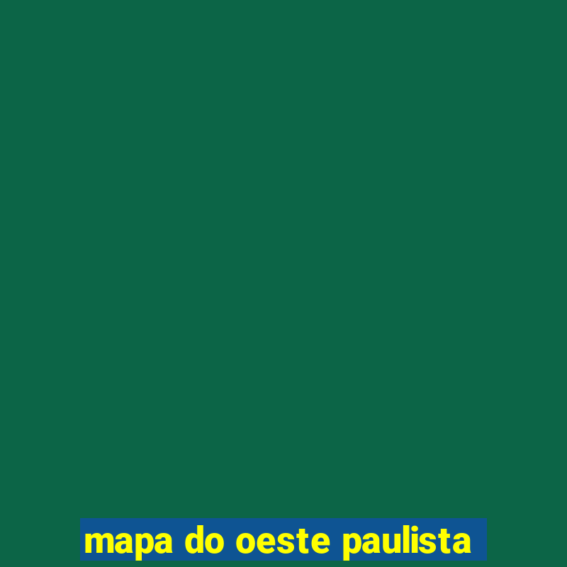 mapa do oeste paulista