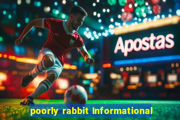 poorly rabbit Informational