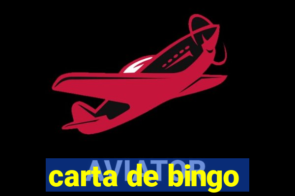 carta de bingo