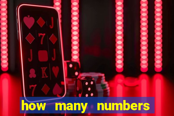 how many numbers in bingo