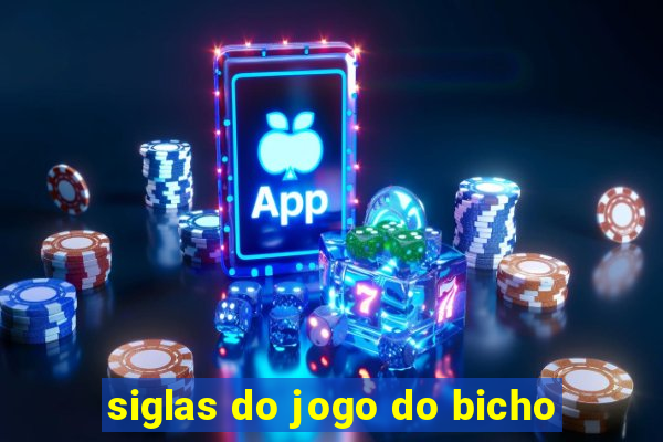 siglas do jogo do bicho