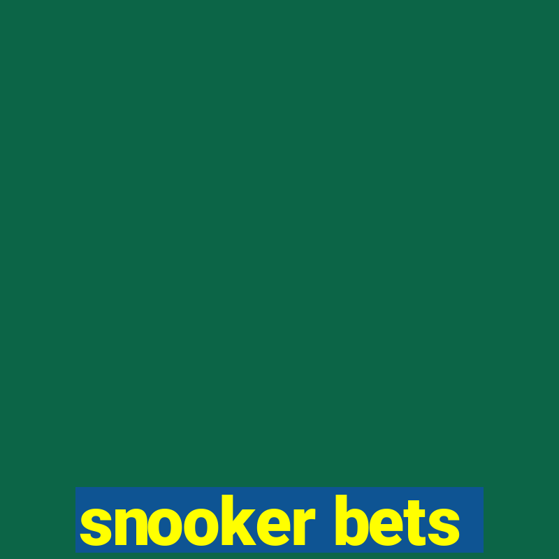 snooker bets