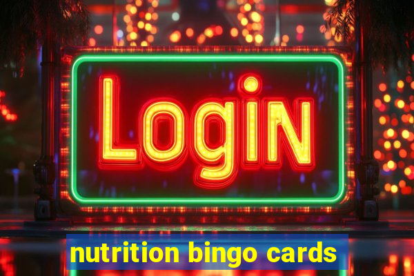 nutrition bingo cards