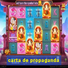 carta de propaganda