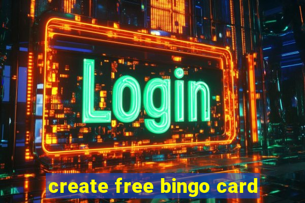 create free bingo card