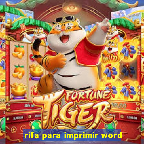 rifa para imprimir word