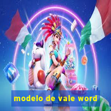 modelo de vale word