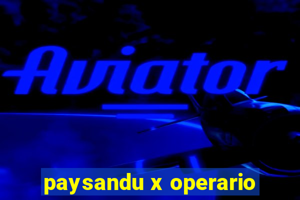 paysandu x operario