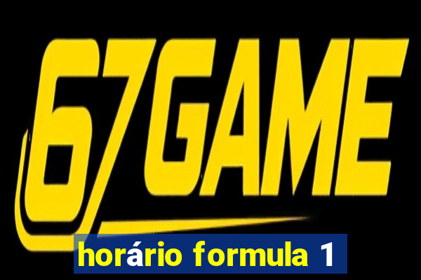 horário formula 1