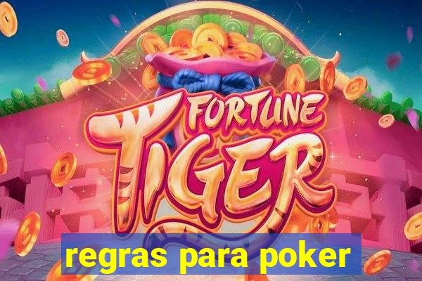 regras para poker