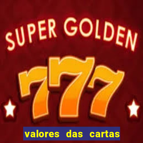 valores das cartas no 21