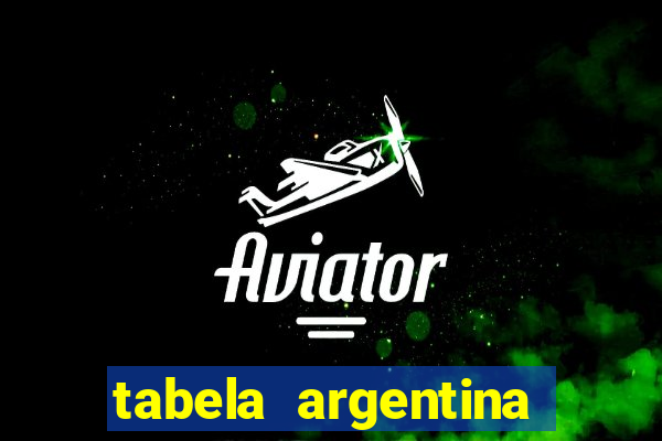 tabela argentina torneo betano