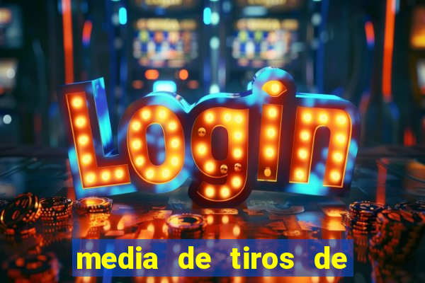 media de tiros de meta por jogo