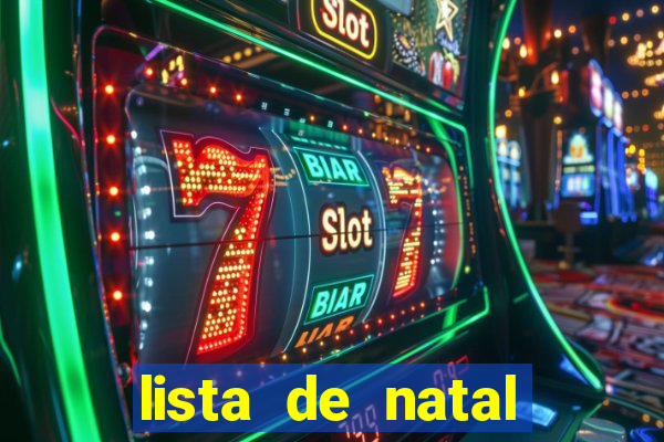 lista de natal para imprimir