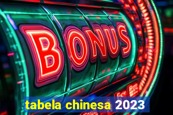 tabela chinesa 2023