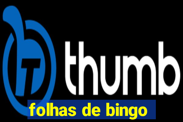 folhas de bingo