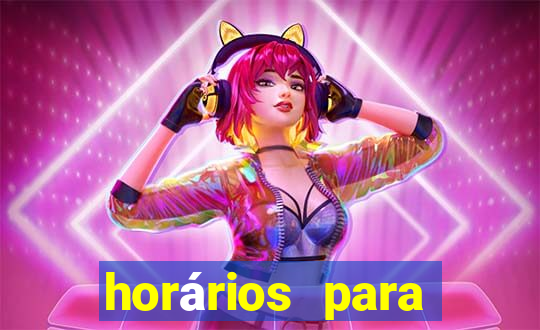 horários para jogar fortune rabbit