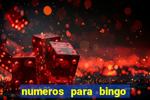 numeros para bingo de 1 a 100