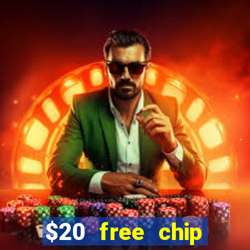 $20 free chip offered by desert nights casino