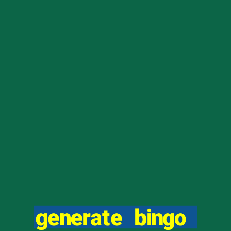 generate bingo cards with pictures