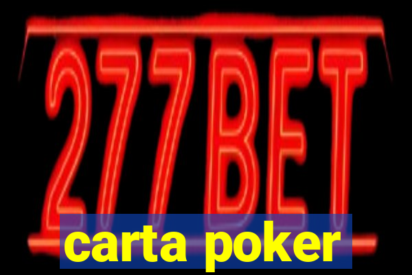 carta poker