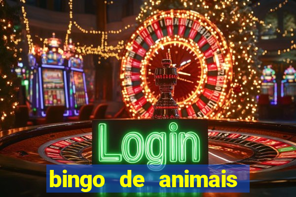 bingo de animais para educa??o infantil