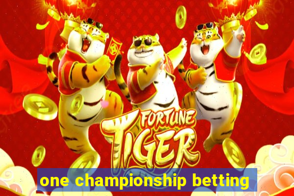 one championship betting