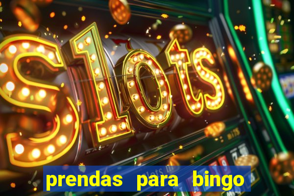 prendas para bingo de natal