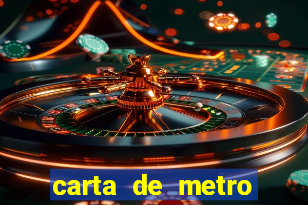 carta de metro para namorado