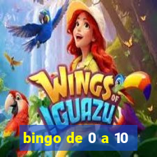 bingo de 0 a 10