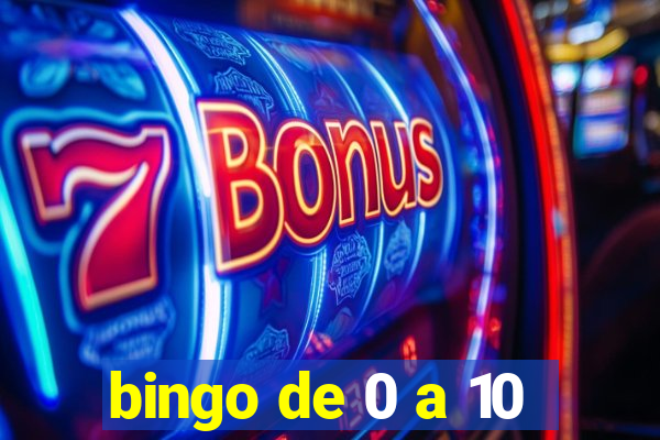 bingo de 0 a 10