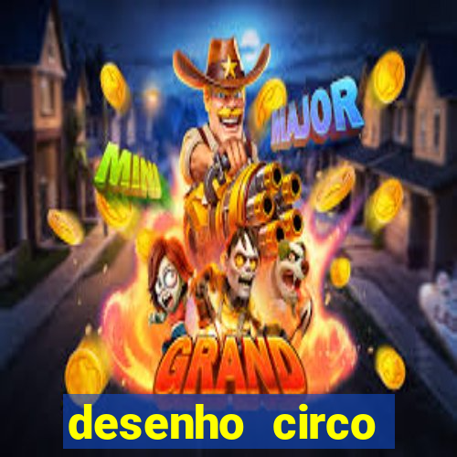 desenho circo digital para colorir