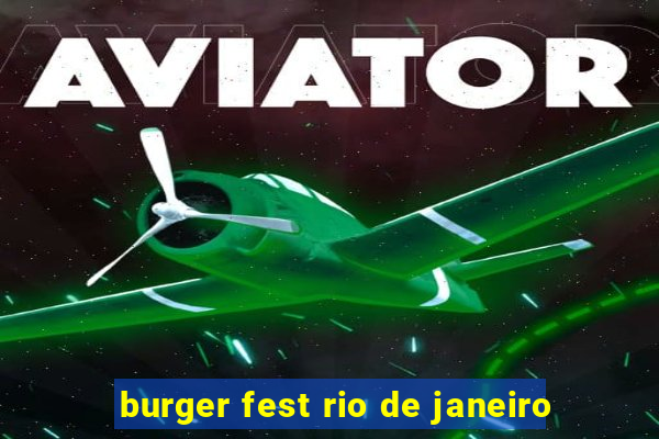 burger fest rio de janeiro