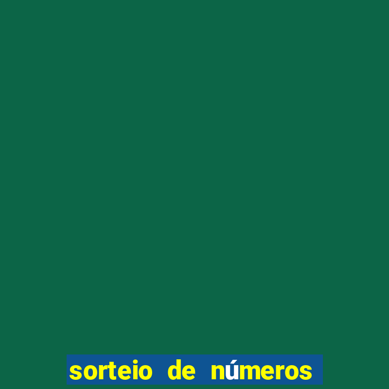 sorteio de números para bingo