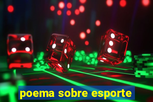 poema sobre esporte