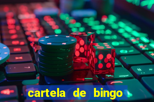 cartela de bingo cha de panela