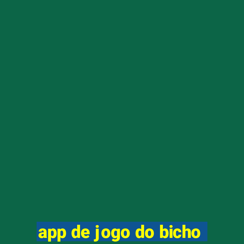 app de jogo do bicho